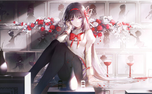 魔法少女小圆角色晓美焰相关图集原画插画CG线稿立绘壁纸图片素材