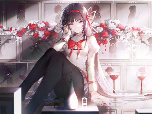 魔法少女小圆角色晓美焰相关图集原画插画CG线稿立绘壁纸图片素材